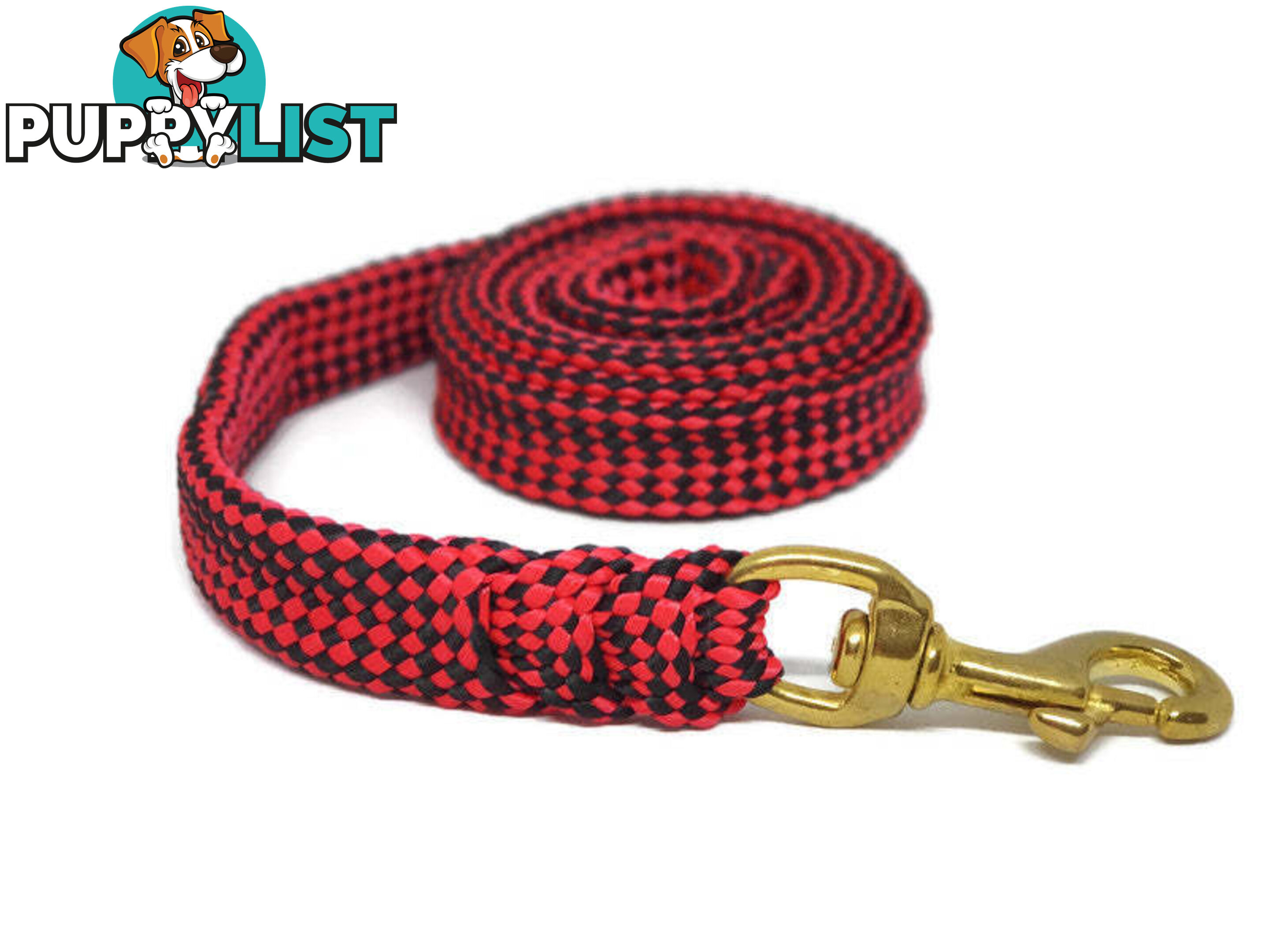 1.8m to 10m Long Dog Lead No Stitching Tough Yarnix 20mm Wide - YNXLD201.8BRPUR