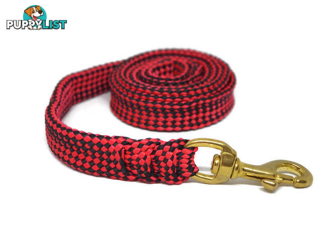 1.8m to 10m Long Dog Lead No Stitching Tough Yarnix 20mm Wide - YNXLD201.8BRPUR
