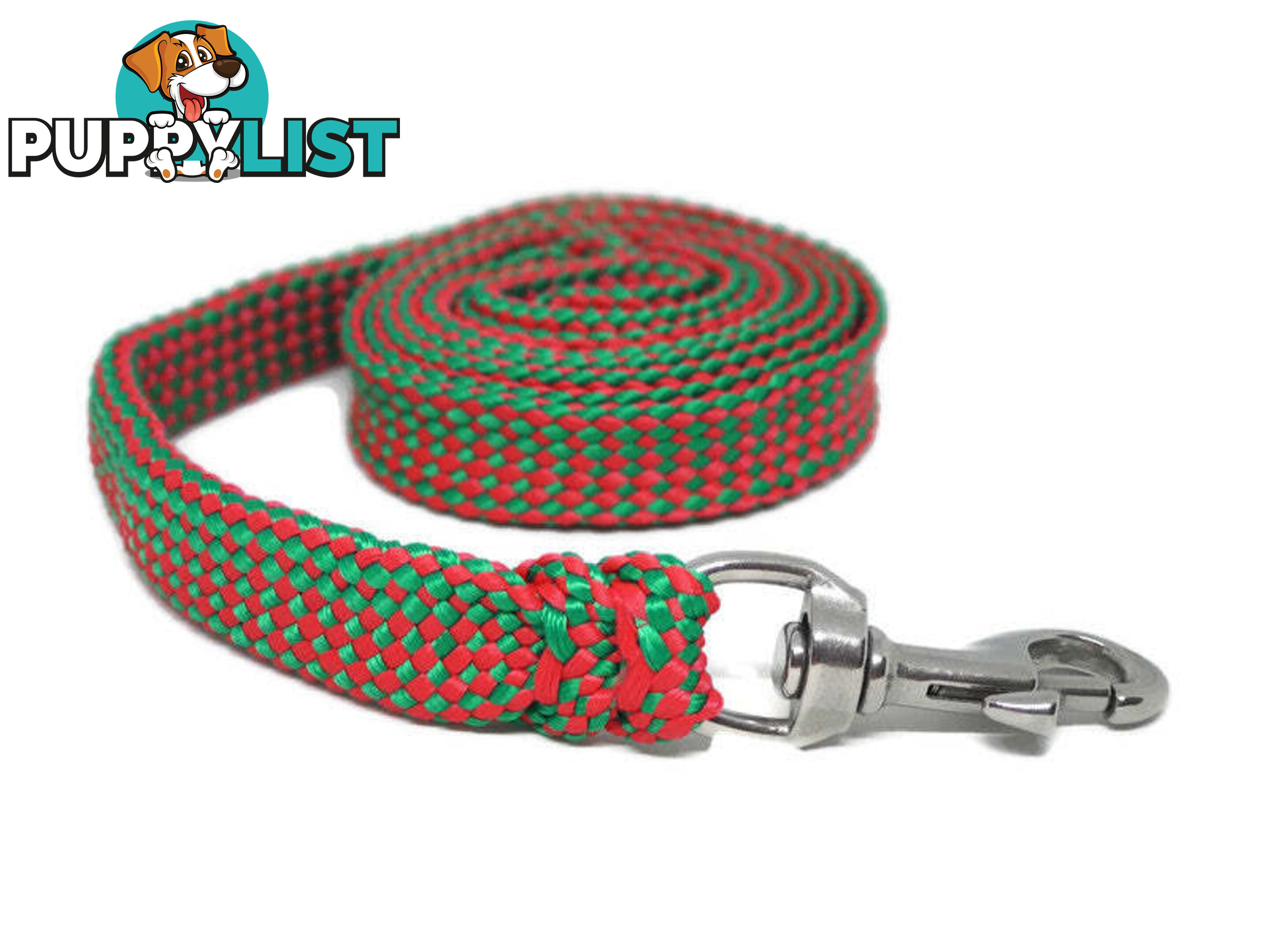 1.8m to 10m Long Dog Lead No Stitching Tough Yarnix 20mm Wide - YNXLD201.8BRPUR