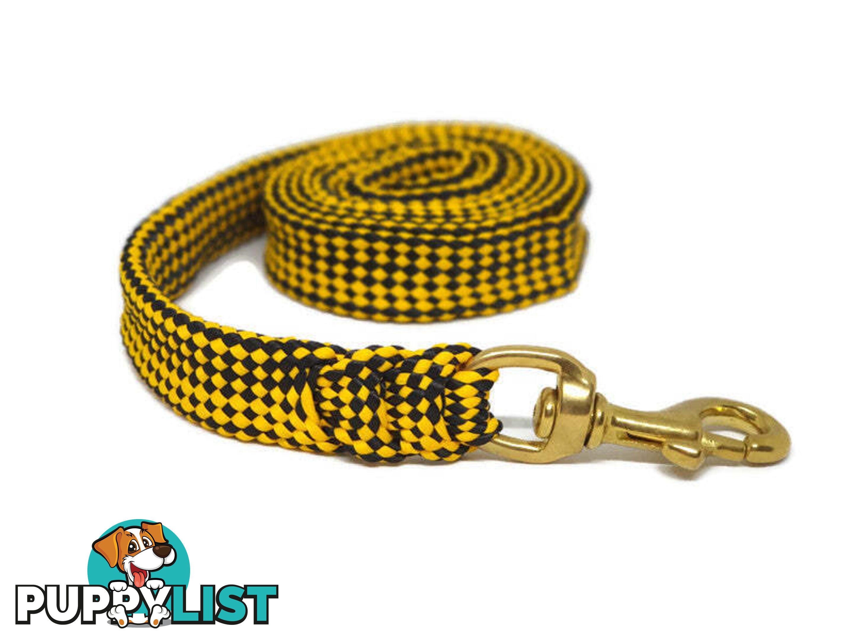1.8m to 10m Long Dog Lead No Stitching Tough Yarnix 20mm Wide - YNXLD201.8BRPUR