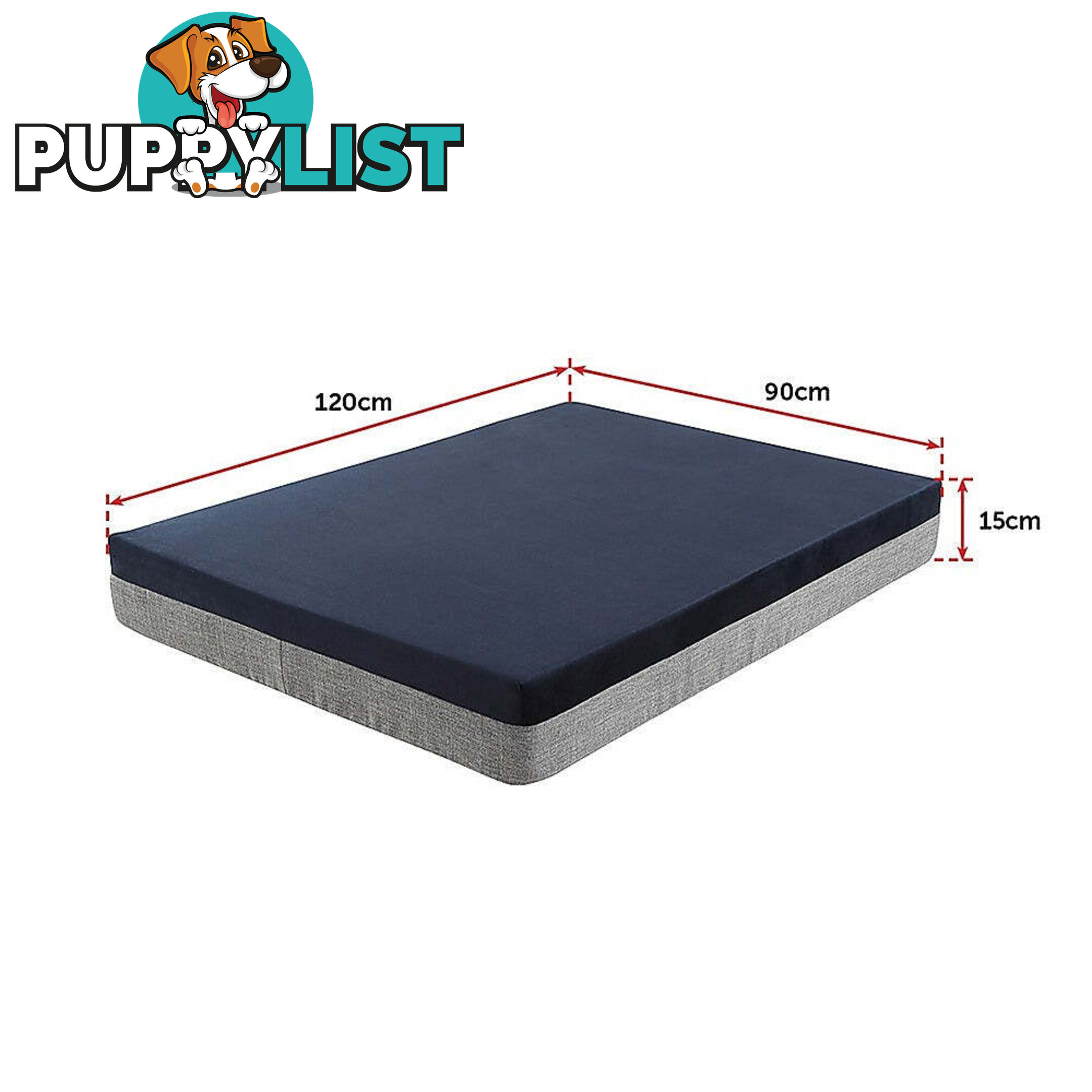 Memory Foam Dog Bed 15CM Thick Large Orthopedic Dog Pet Beds Waterproof Big - V63-826461