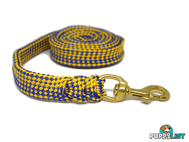 1.8m to 10m Long Dog Lead No Stitching Tough Yarnix 20mm Wide - YNXLD205BRGRN