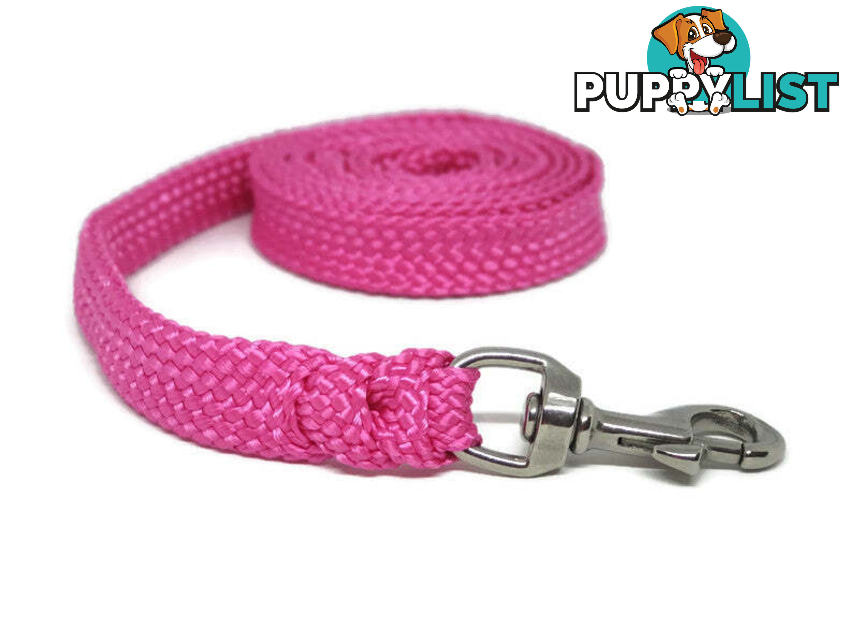 1.8m to 10m Long Dog Lead No Stitching Tough Yarnix 20mm Wide - YNXLD205BRGRN