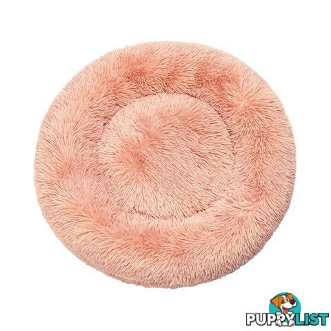 Pet Bed Cat Dog Donut Nest Calming Deep Sleeping Pink - WB-JC1058-M-PK