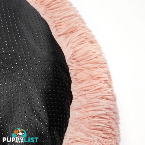 Pet Bed Cat Dog Donut Nest Calming Deep Sleeping Pink - WB-JC1058-M-PK