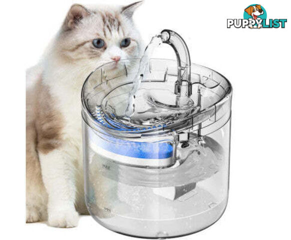 Cat Dog Water Fountain Pet Water Dispenser 1.8L Automatic Drinking Fountain for Cats Kitty Indoor - V324-PET-DRINKBWF060-BAS