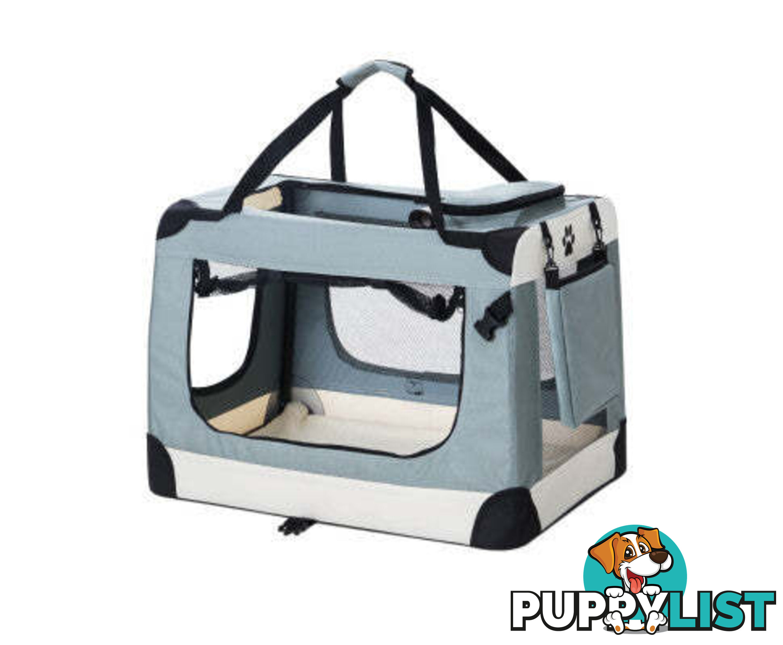 i.Pet Pet Carrier Soft Crate Dog Cat Travel Portable Cage Kennel Foldable - PET-CARRIER-2XL-BL