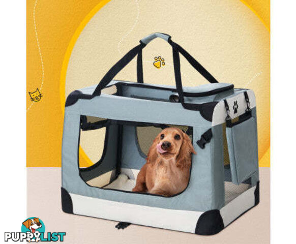 i.Pet Pet Carrier Soft Crate Dog Cat Travel Portable Cage Kennel Foldable - PET-CARRIER-2XL-BL