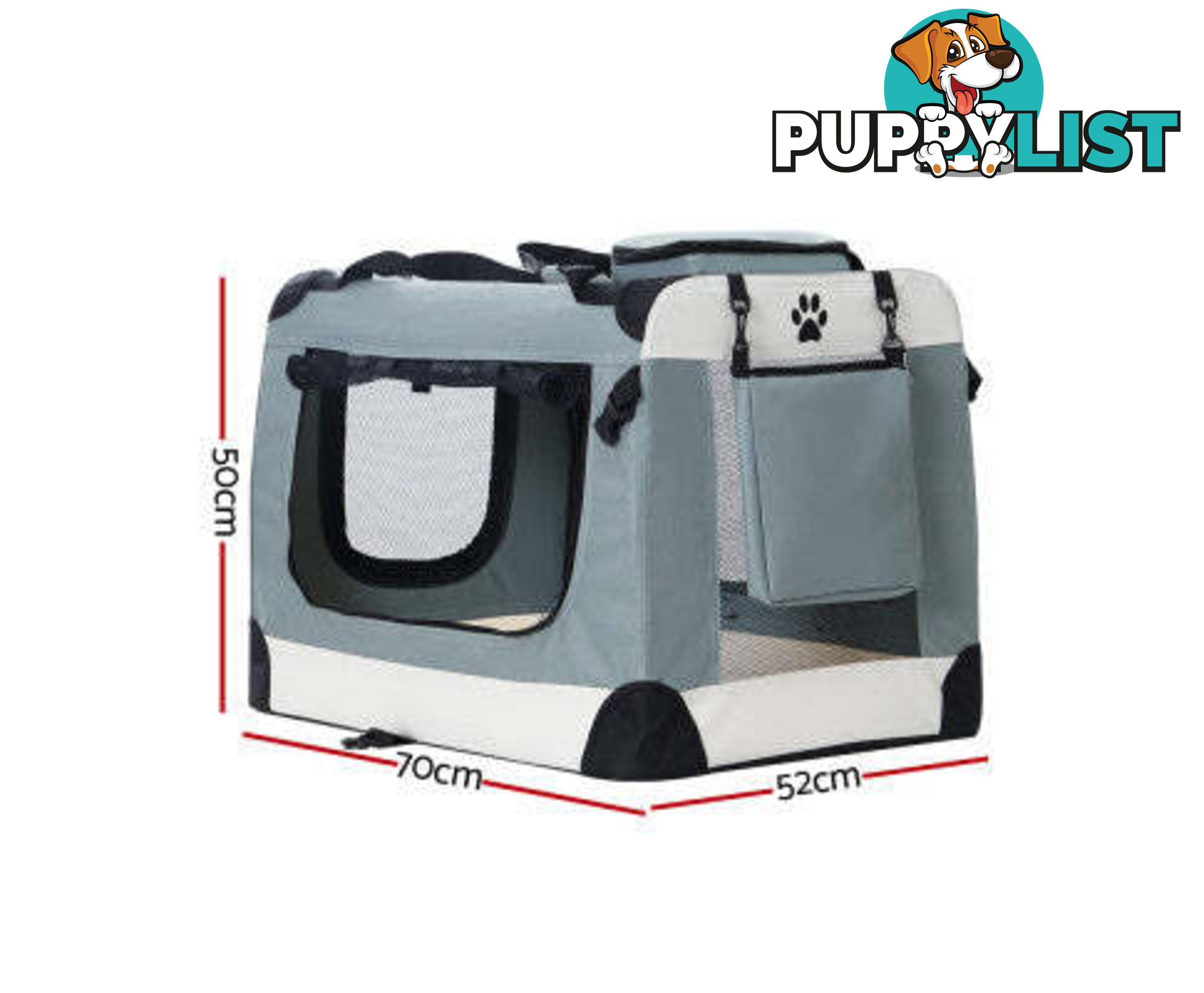 i.Pet Pet Carrier Soft Crate Dog Cat Travel Portable Cage Kennel Foldable - PET-CARRIER-2XL-BL