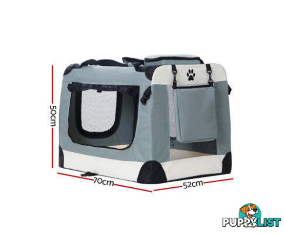 i.Pet Pet Carrier Soft Crate Dog Cat Travel Portable Cage Kennel Foldable - PET-CARRIER-2XL-BL