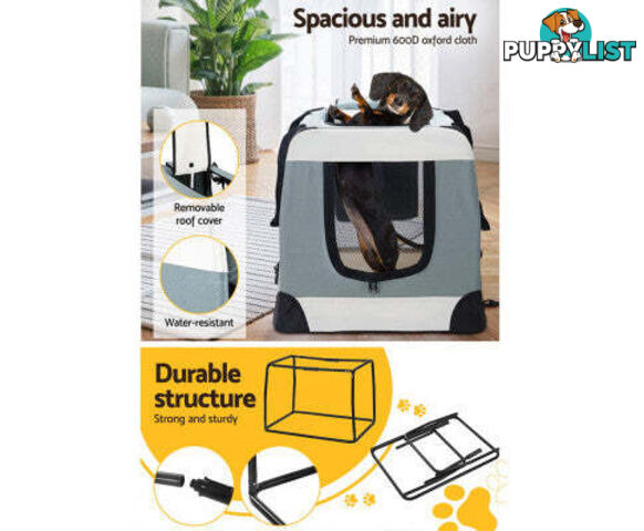 i.Pet Pet Carrier Soft Crate Dog Cat Travel Portable Cage Kennel Foldable - PET-CARRIER-2XL-BL