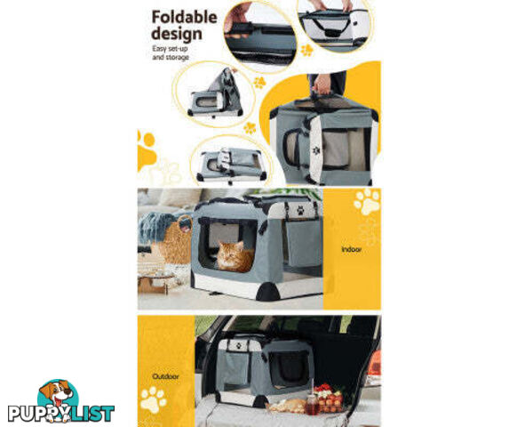 i.Pet Pet Carrier Soft Crate Dog Cat Travel Portable Cage Kennel Foldable - PET-CARRIER-2XL-BL