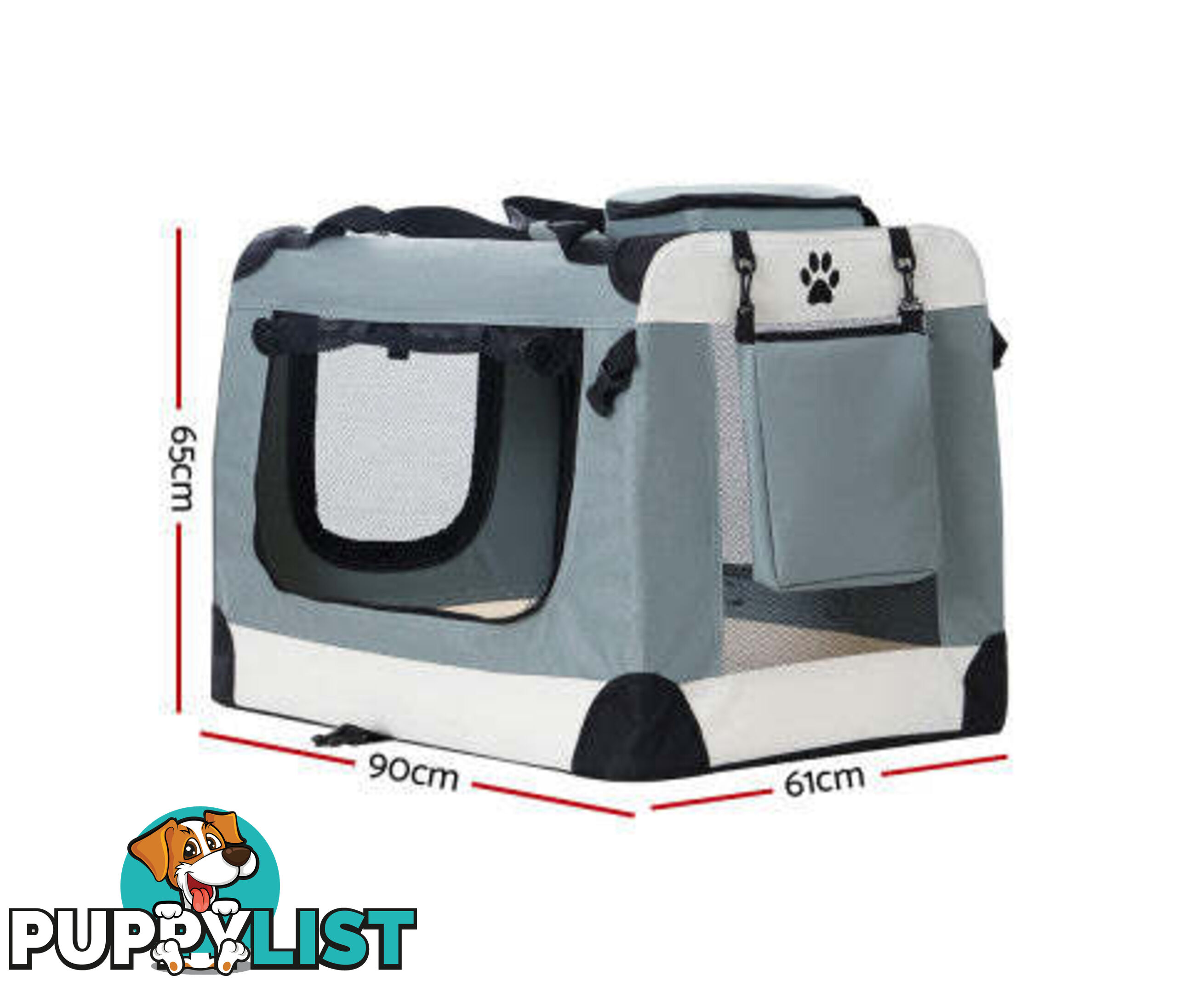 i.Pet Pet Carrier Soft Crate Dog Cat Travel Portable Cage Kennel Foldable - PET-CARRIER-2XL-BL