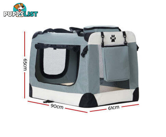 i.Pet Pet Carrier Soft Crate Dog Cat Travel Portable Cage Kennel Foldable - PET-CARRIER-2XL-BL