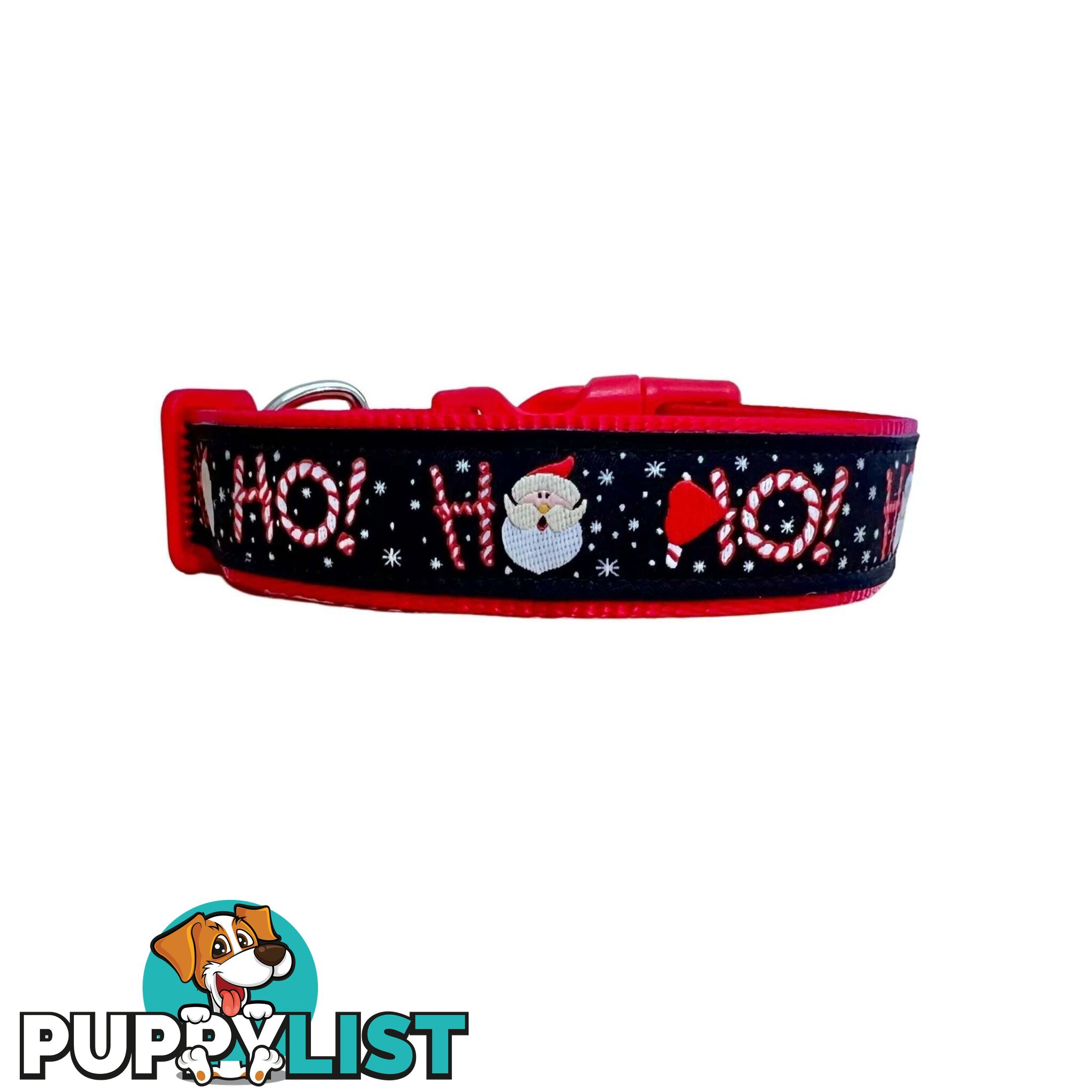 Christmas Dog Collar / Reindeer / Santa / XS - L - Hand Made by The Bark Side - TBSCHRSMLREI