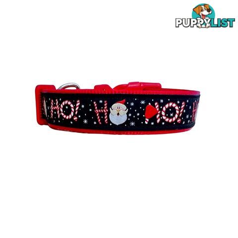 Christmas Dog Collar / Reindeer / Santa / XS - L - Hand Made by The Bark Side - TBSCHRSMLREI