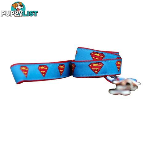 Superman Dog Lead / Dog Leash - Hand Made by The Bark Side - TBSLDSUP201.8