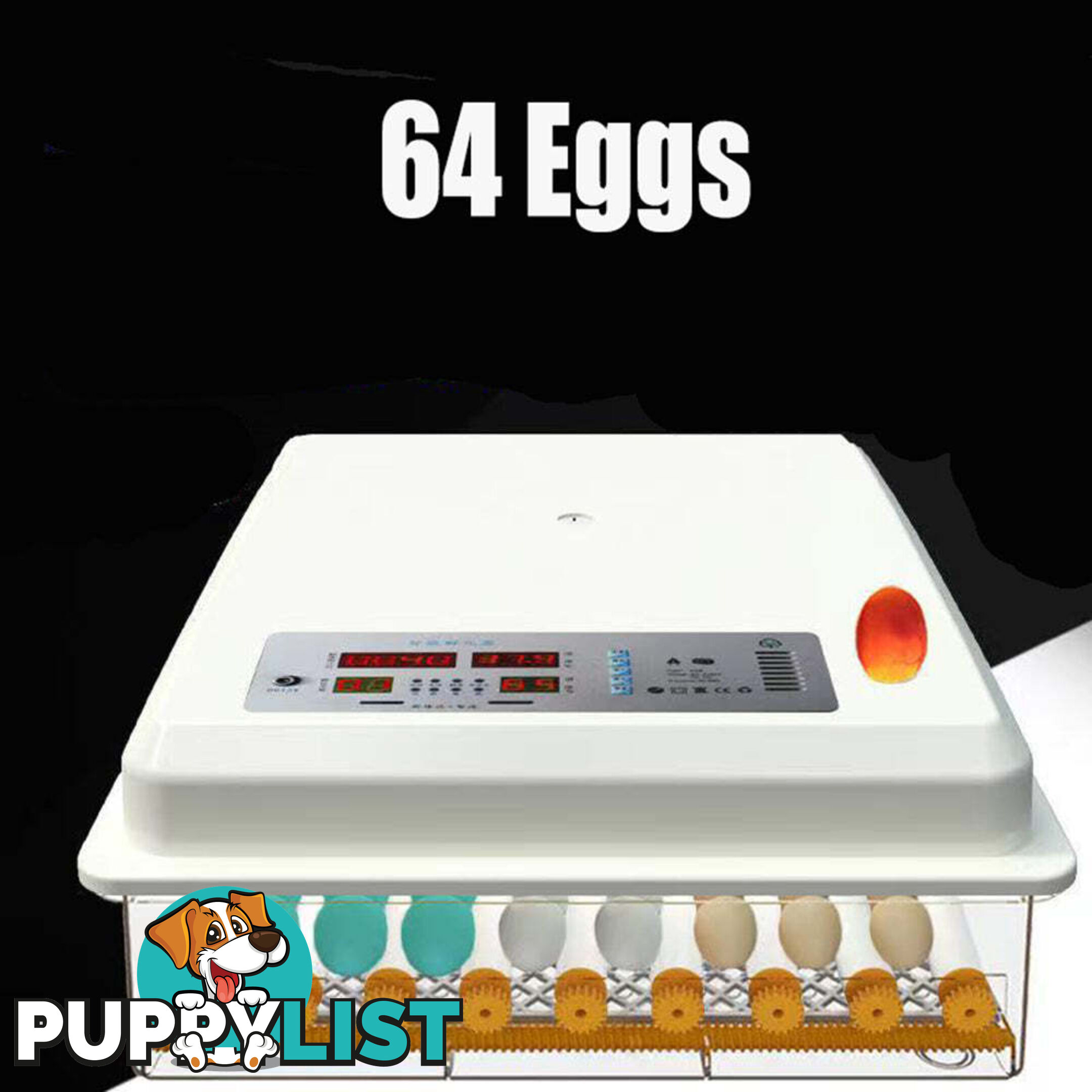 64 Egg Incubator Fully Automatic Digital Thermostat Chicken Eggs Poultry - V201-EGG0264WH8AU