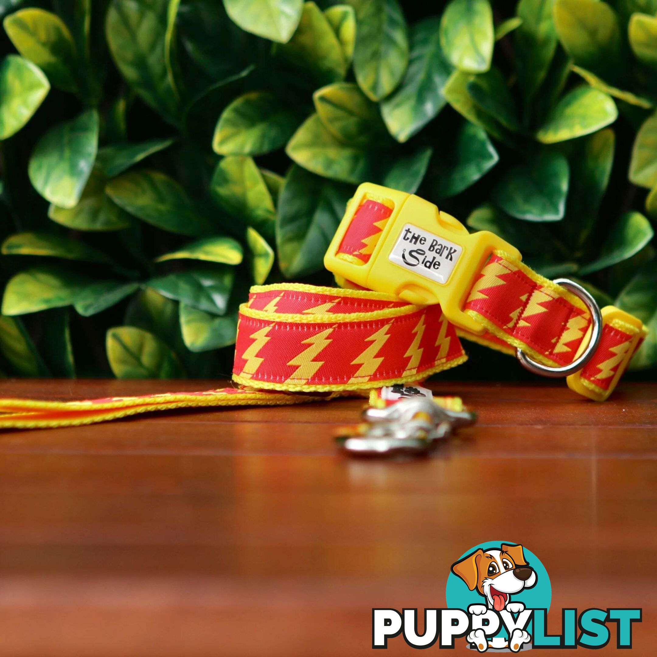 Lightning Bolt Dog Lead / Dog Leash - Hand Made by The Bark Side - TBSLDLIGBLK251.2