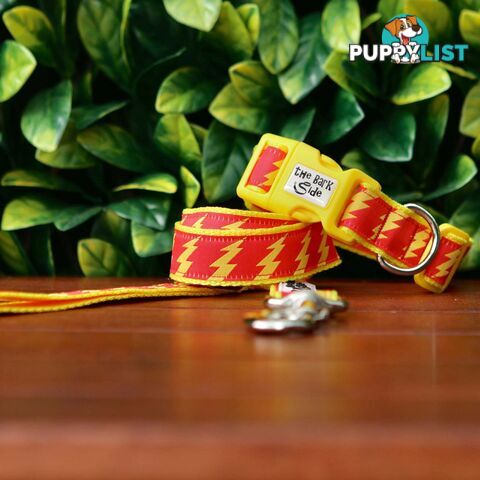 Lightning Bolt Dog Lead / Dog Leash - Hand Made by The Bark Side - TBSLDLIGBLK251.2