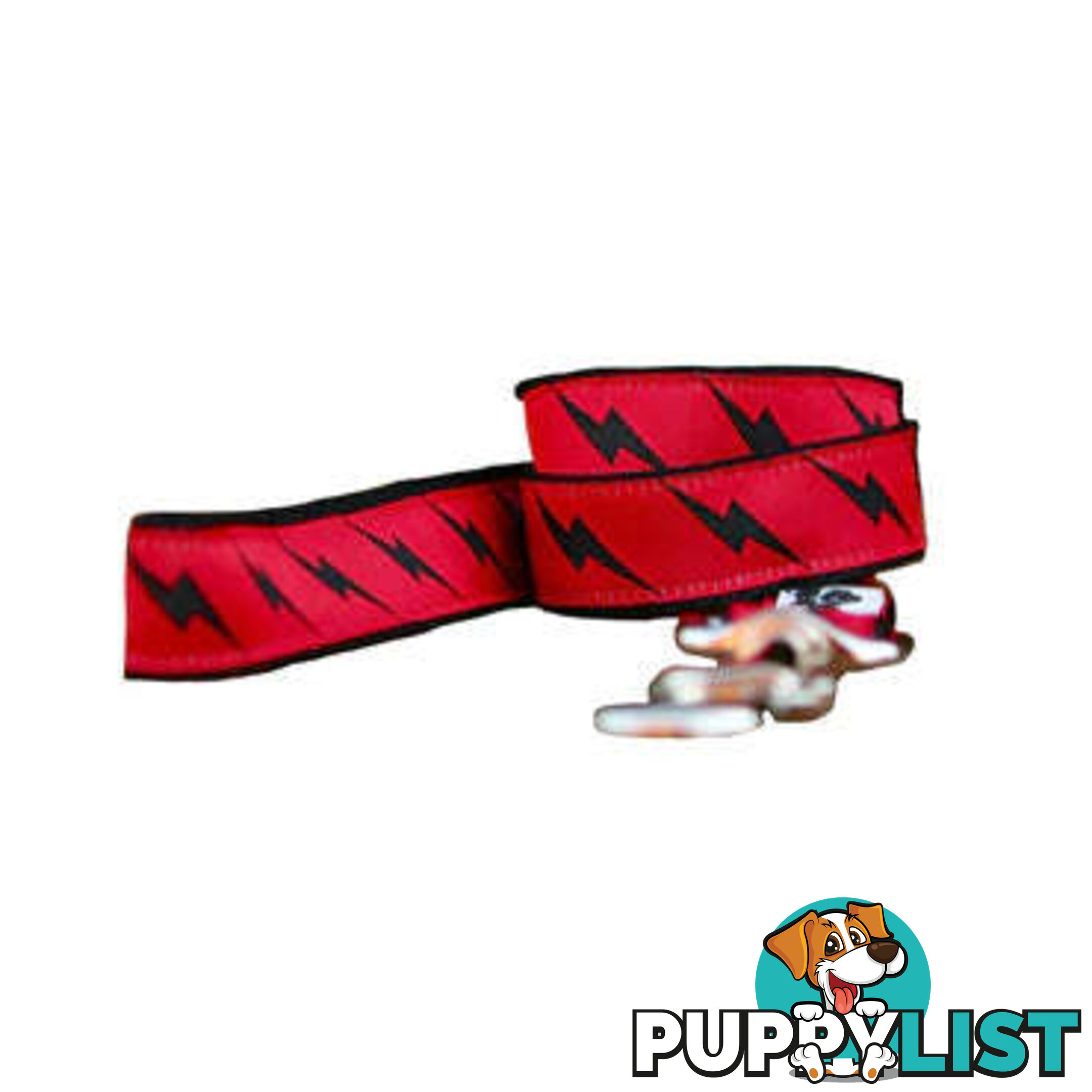 Lightning Bolt Dog Lead / Dog Leash - Hand Made by The Bark Side - TBSLDLIGBLK251.2