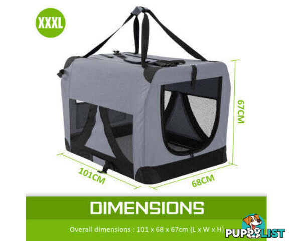 Paw Mate Portable Soft Dog Cage Crate Carrier - V274-PET-3002XL-RD