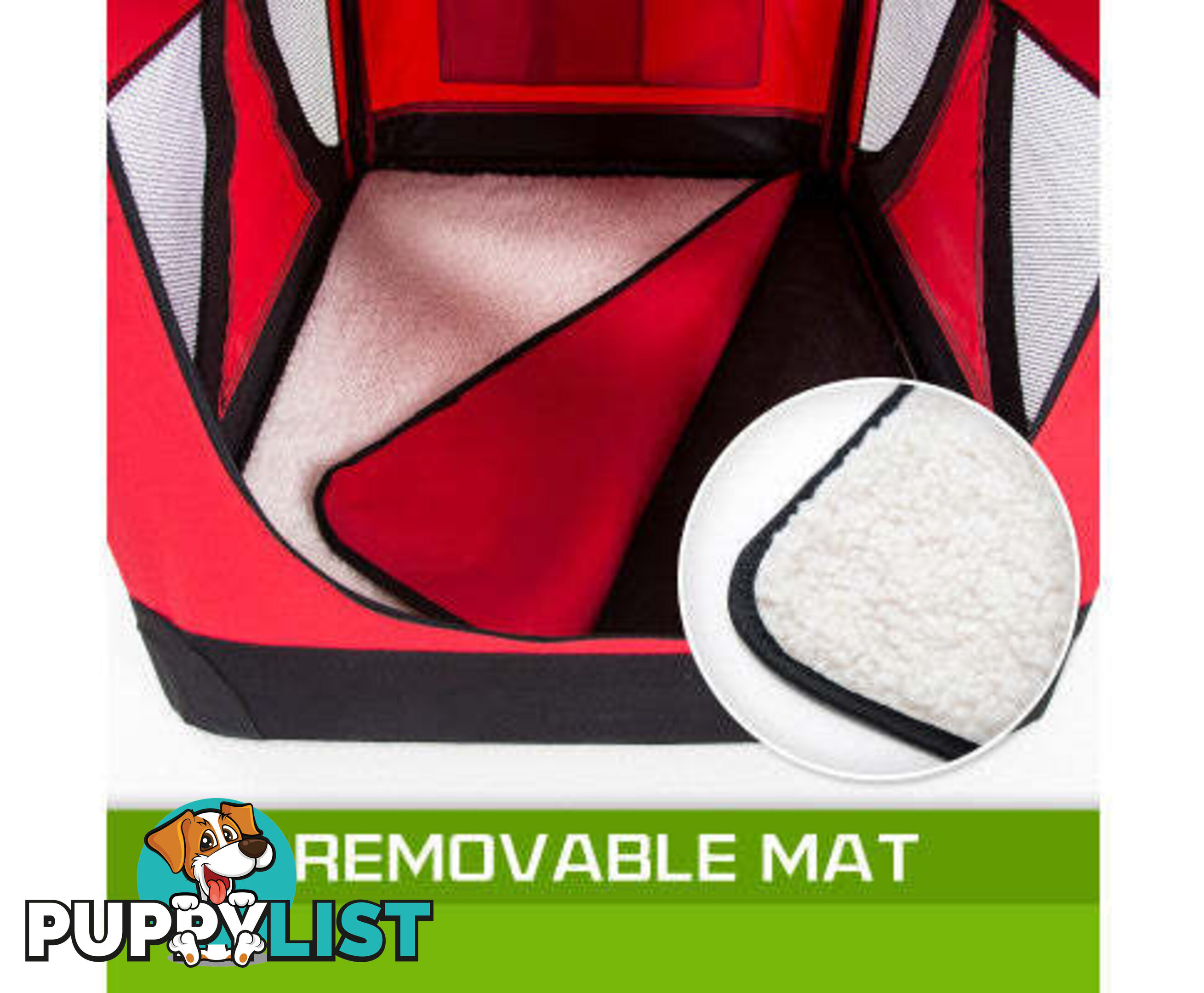 Paw Mate Portable Soft Dog Cage Crate Carrier - V274-PET-3002XL-RD