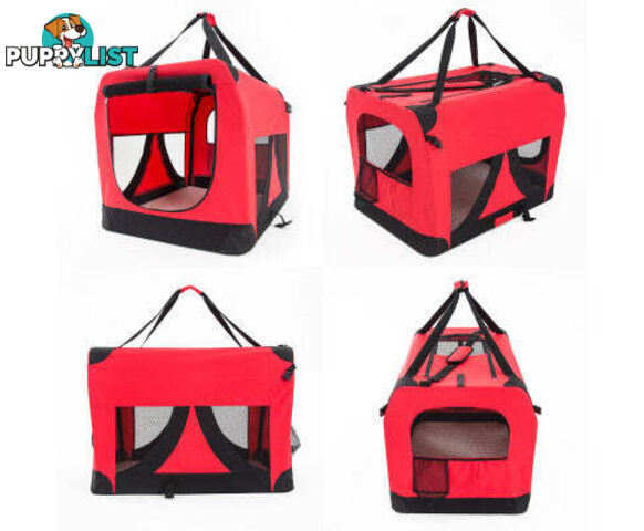 Paw Mate Portable Soft Dog Cage Crate Carrier - V274-PET-3002XL-RD