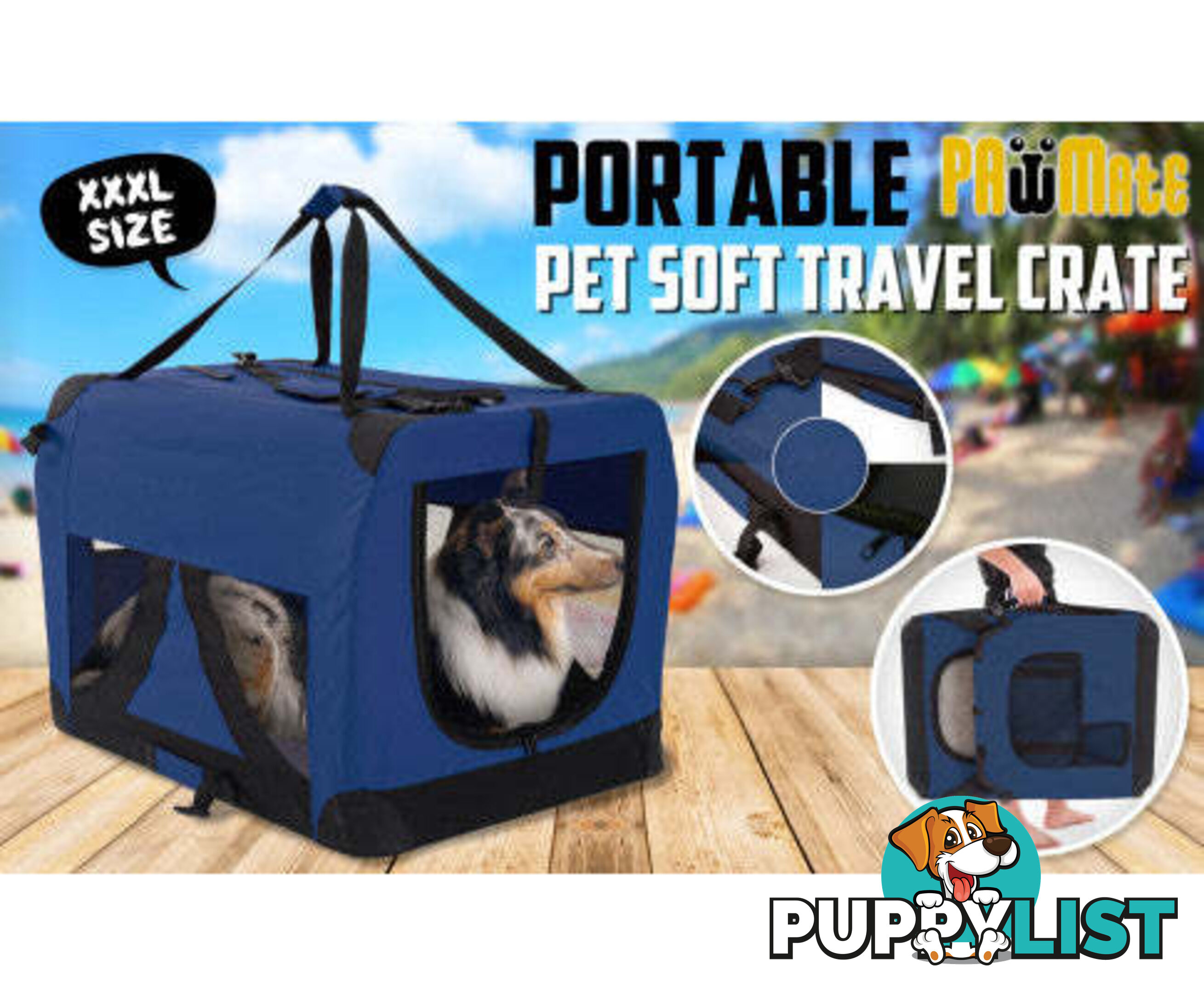 Paw Mate Portable Soft Dog Cage Crate Carrier - V274-PET-3002XL-RD