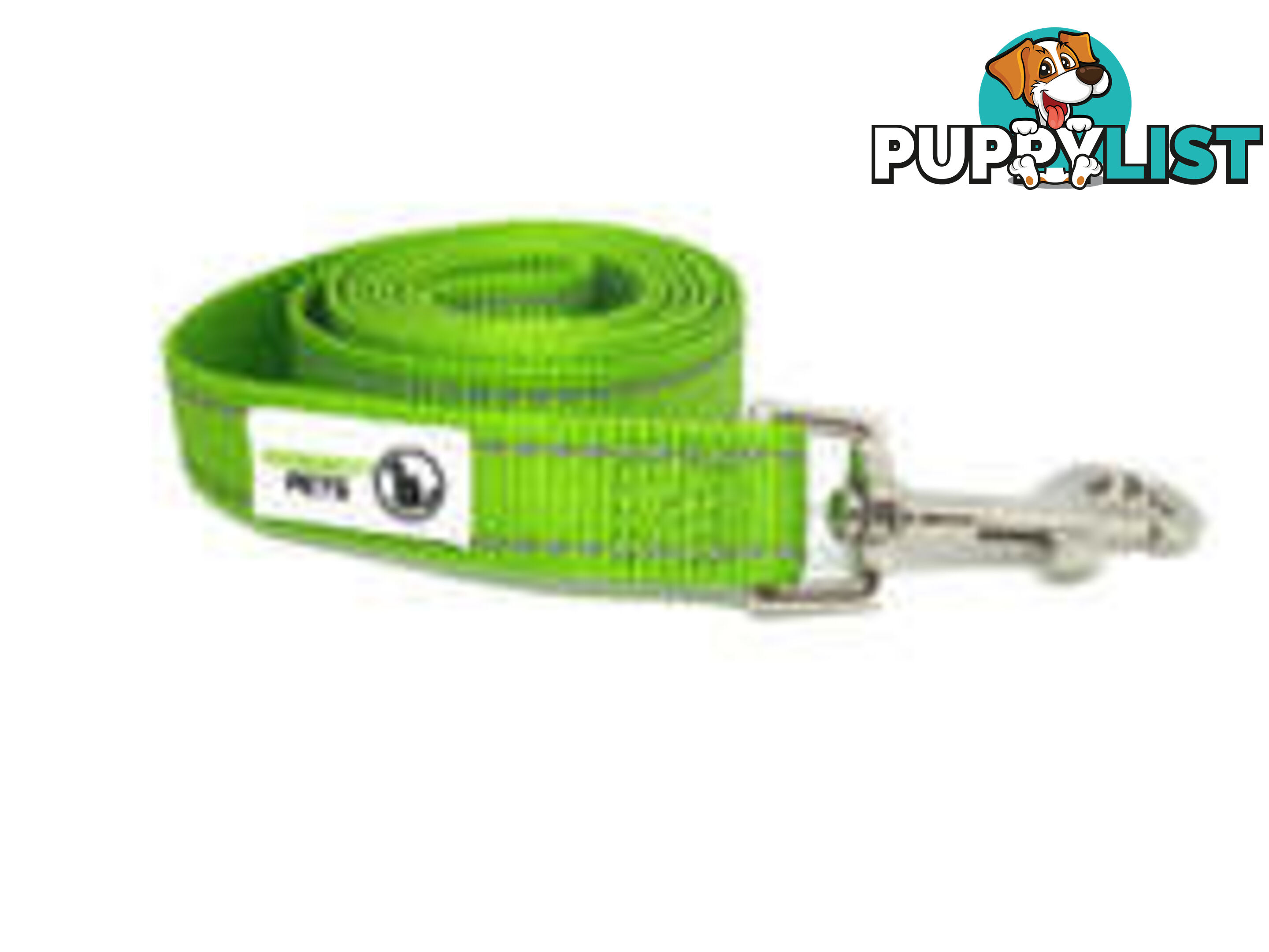 10m Long Nylon w/Reflective Stitching Dog Lead - Moondidley Pets - MDPLDREFPNK2010
