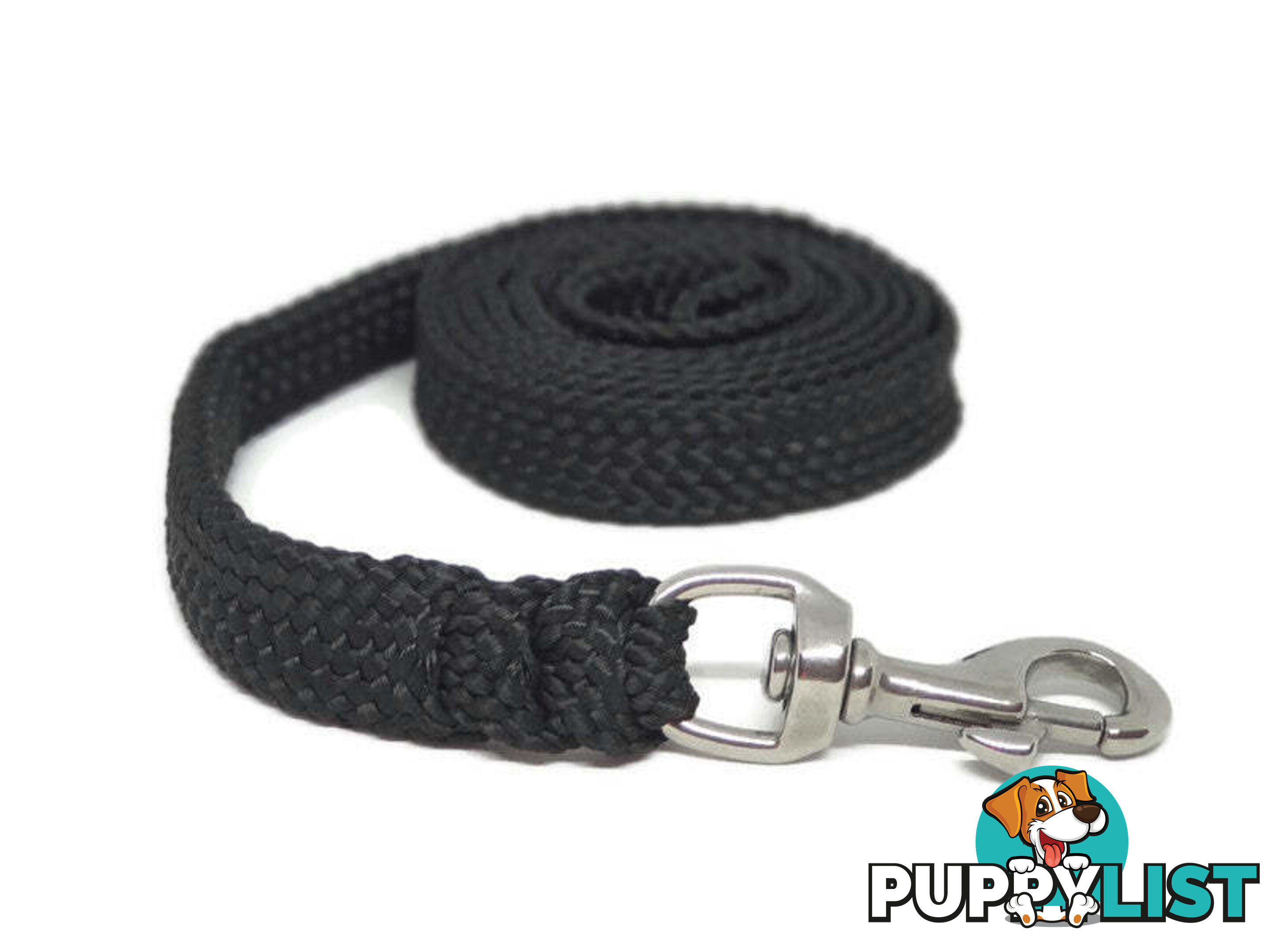 1.8m to 10m Long Dog Lead No Stitching Tough Yarnix 20mm Wide - YNXLD3BRGRN