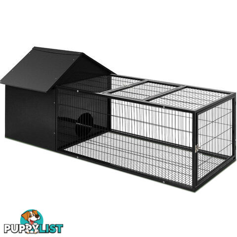 i.Pet Rabbit Cage Hutch 162x60cm Enclosure Metal - PET-RAB-CAGE-L160