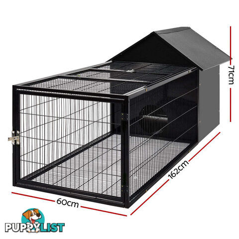 i.Pet Rabbit Cage Hutch 162x60cm Enclosure Metal - PET-RAB-CAGE-L160