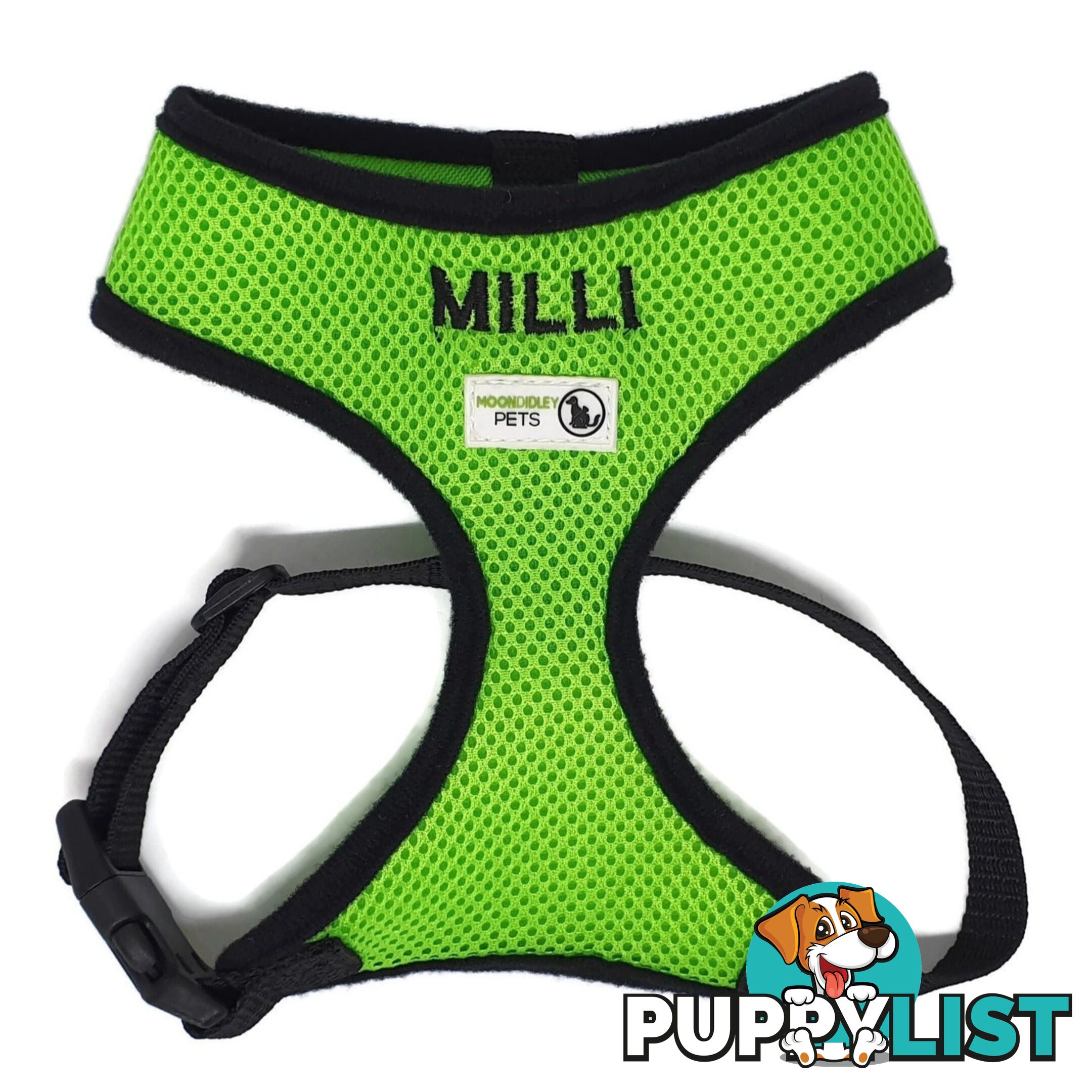 Doggie ID Harness Soft Air Mesh Personalised Embroidered - GC-HAR-ID-PNK-XL