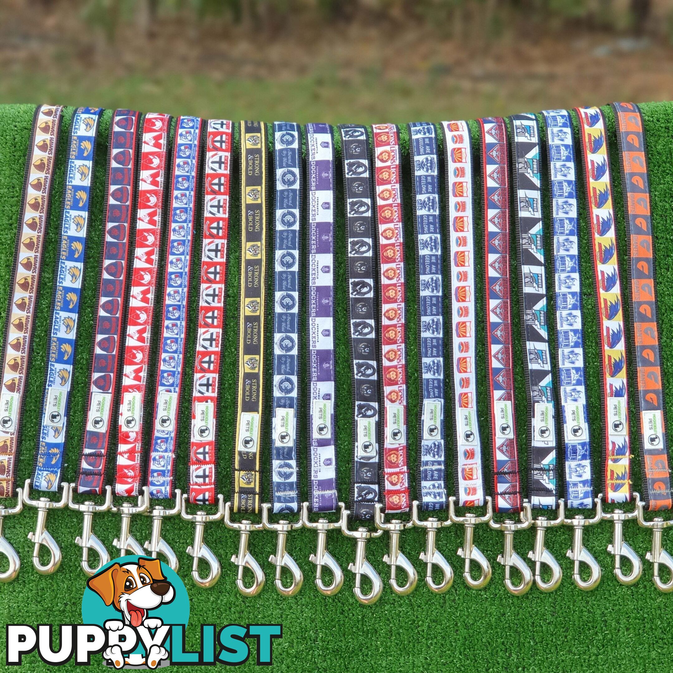 AFL Dog Leads, Footy - Aussie Rules - Moondidley Pets - MDPLDAFLWEBU