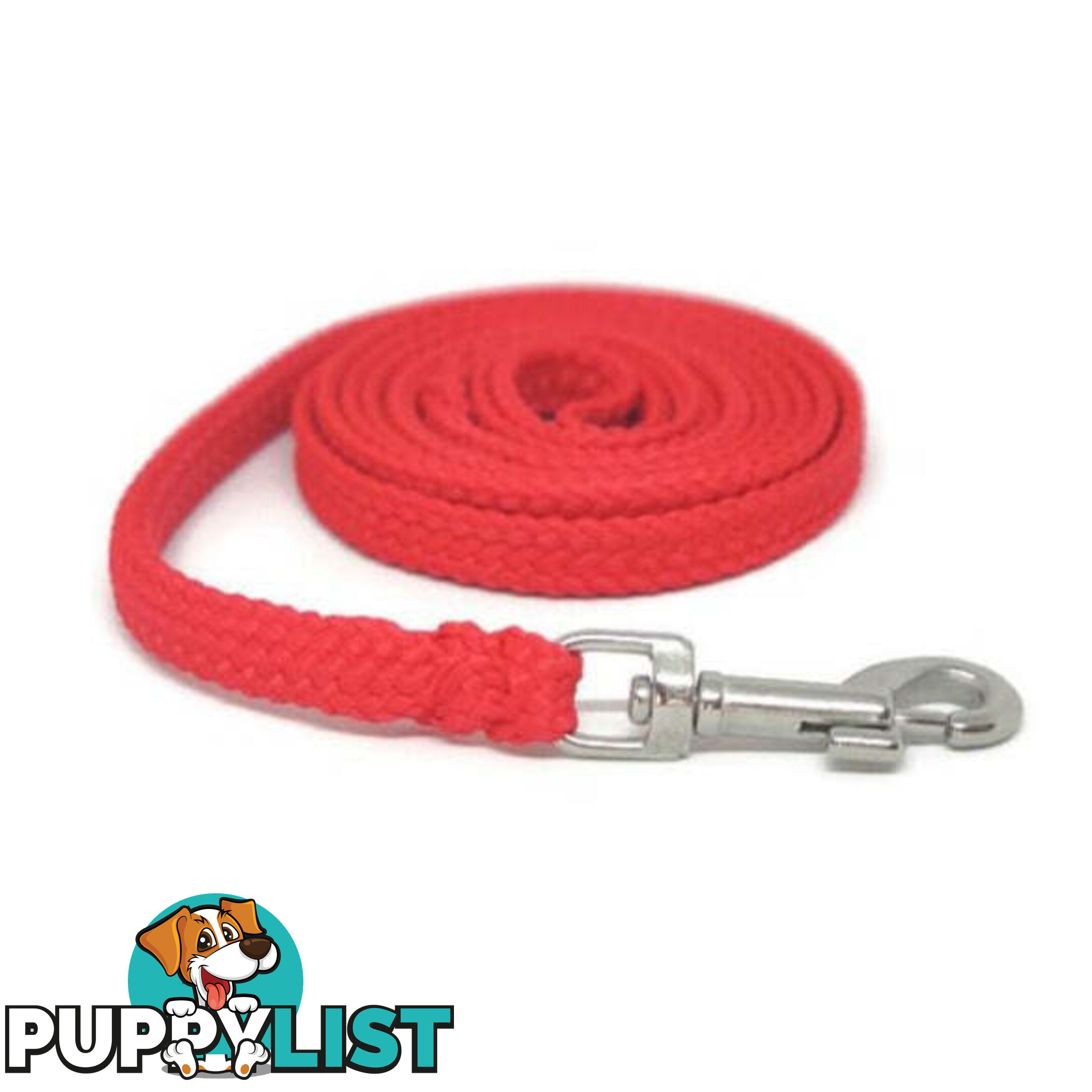 1.8m to 10m Long Dog Lead No Stitching Tough Yarnix 10mm Wide - YNXLD10-10-PNK-BR