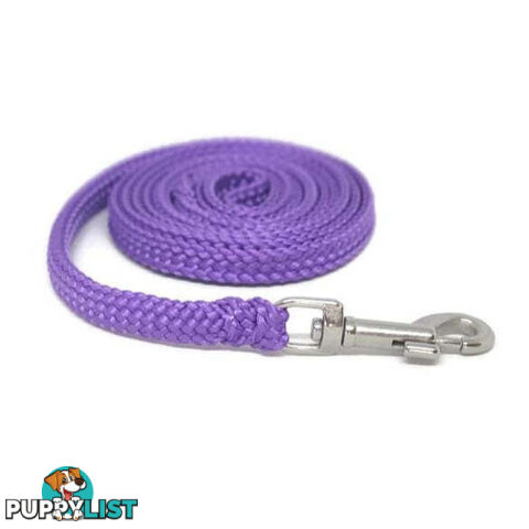 1.8m to 10m Long Dog Lead No Stitching Tough Yarnix 10mm Wide - YNXLD10-10-PNK-BR