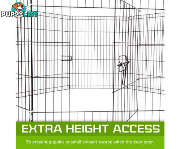 Paw Mate Pet Playpen 8 Panel Foldable Dog Cage + Cover - V274-PET-PP36-PPCV36-GN