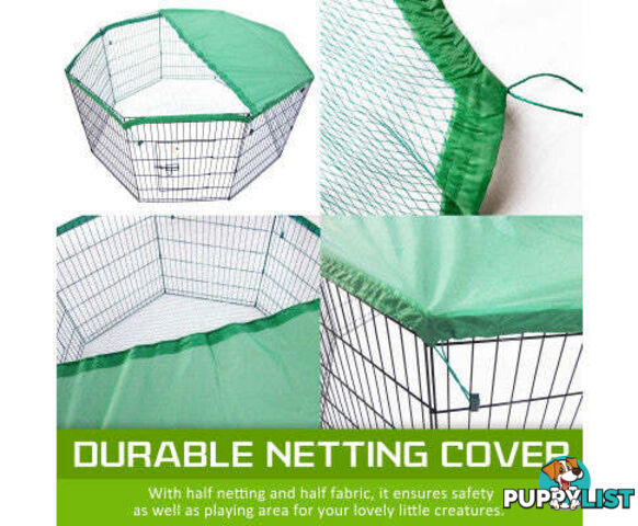Paw Mate Pet Playpen 8 Panel Foldable Dog Cage + Cover - V274-PET-PP36-PPCV36-GN