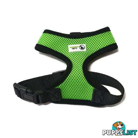 Pet Harness Soft Air Mesh Padded Adjustable  - Moondidley Pets - MDPHARMESXLGRN