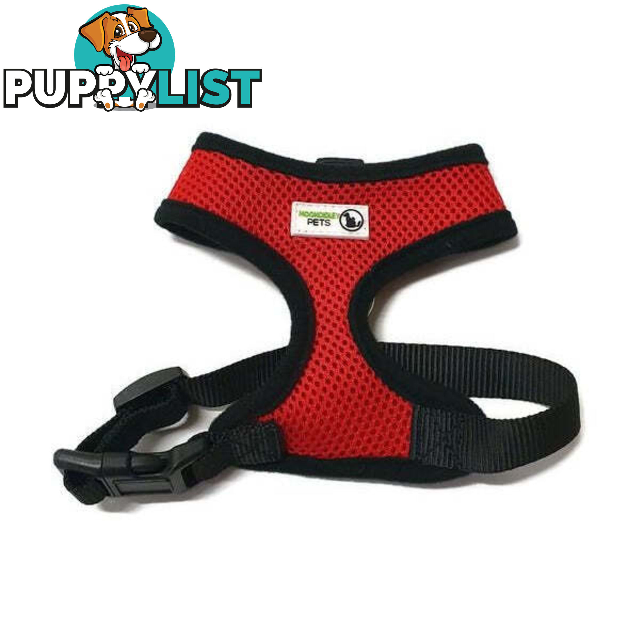 Pet Harness Soft Air Mesh Padded Adjustable  - Moondidley Pets - MDPHARMESXLGRN