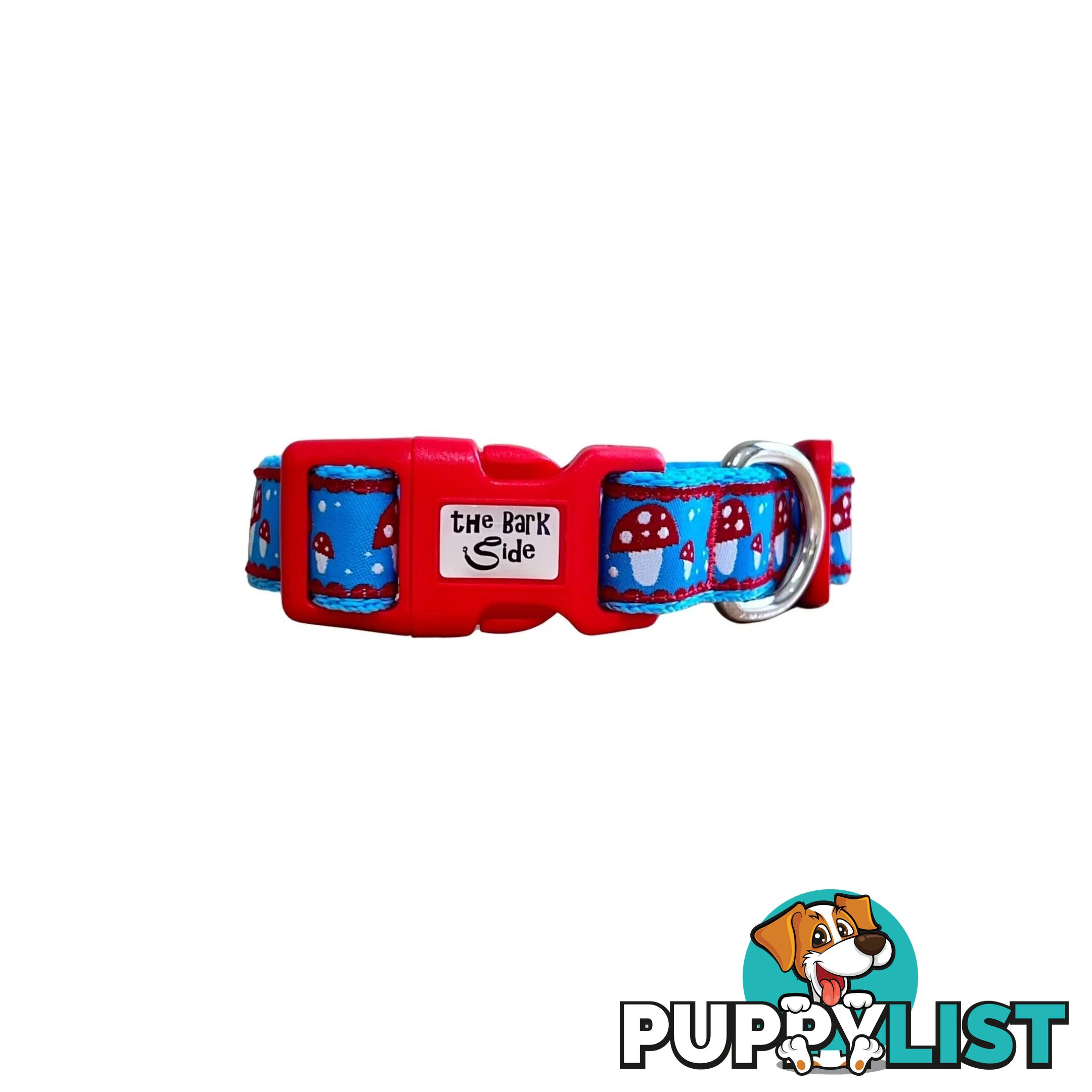 Toadstool Dog Collar / Mushroom - Hand Made by The Bark Side - TBSTOADXS