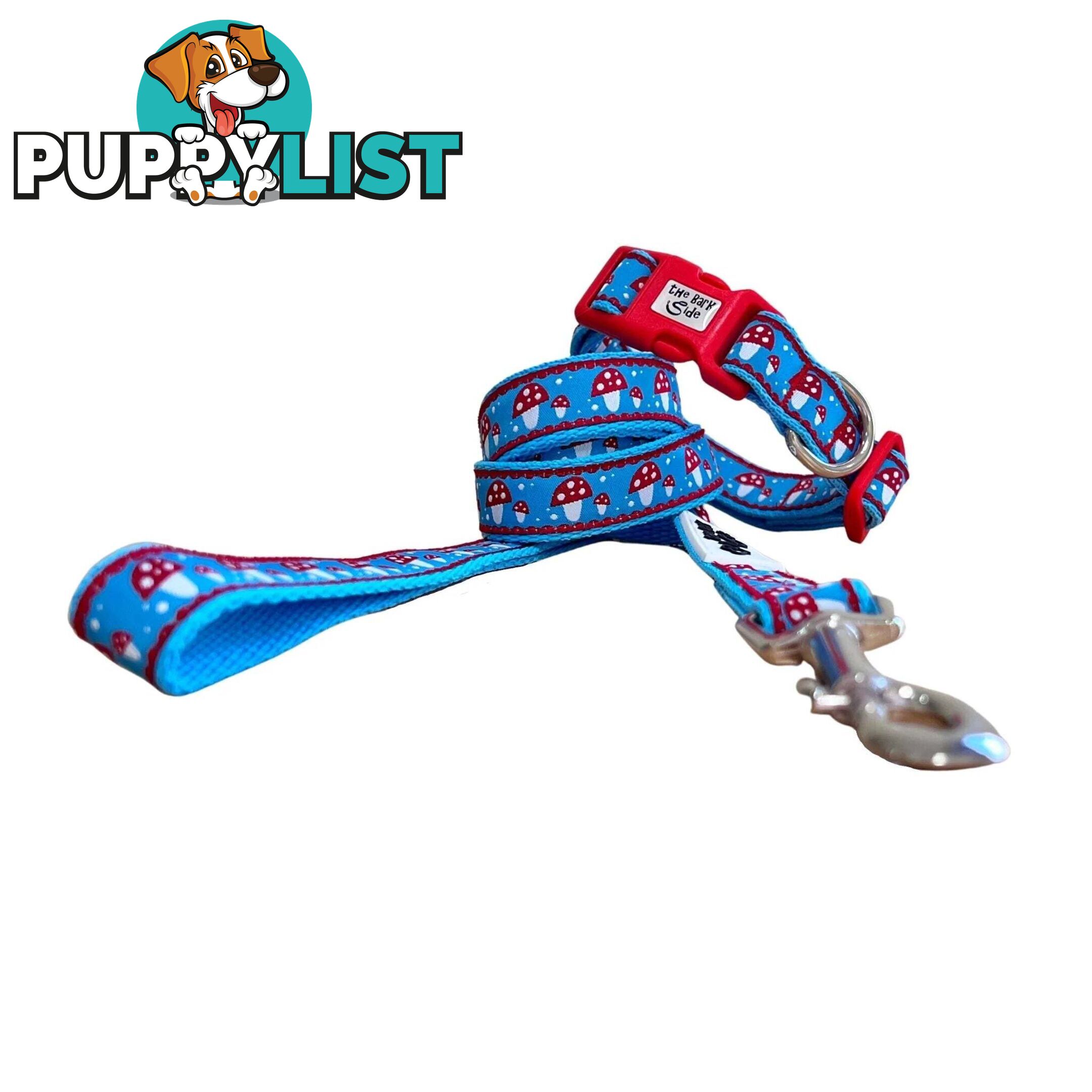 Toadstool Dog Collar / Mushroom - Hand Made by The Bark Side - TBSTOADXS