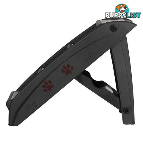 i.Pet Dog Ramp Steps For Bed Sofa Car Pet Stairs Ladder Portable Foldable Black - FDR-D-433-BK