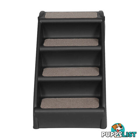 i.Pet Dog Ramp Steps For Bed Sofa Car Pet Stairs Ladder Portable Foldable Black - FDR-D-433-BK