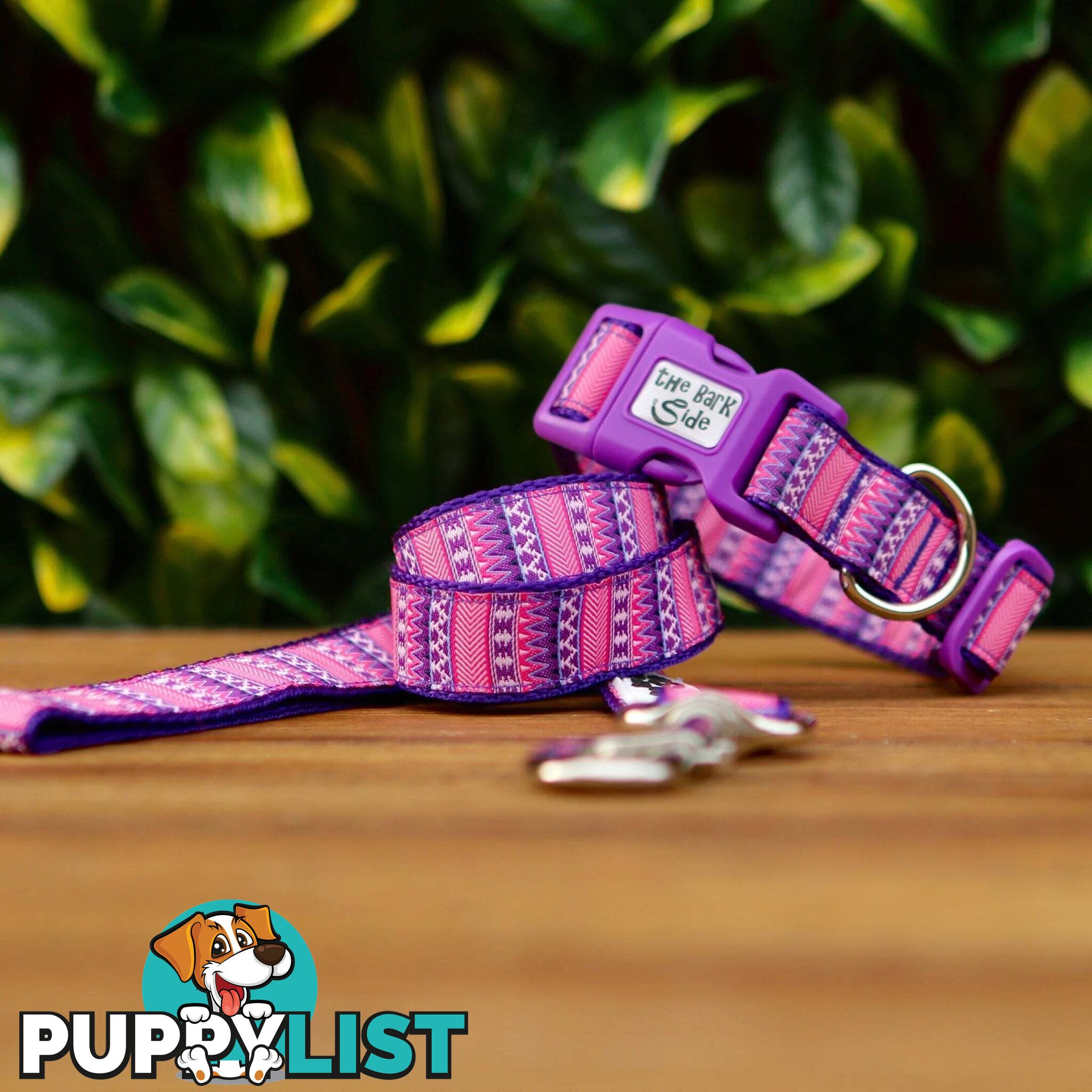 Aztec Dog Lead / Pink / Purple / Dog Leash - Hand Made by The Bark Side - TBSLDAZT251.5