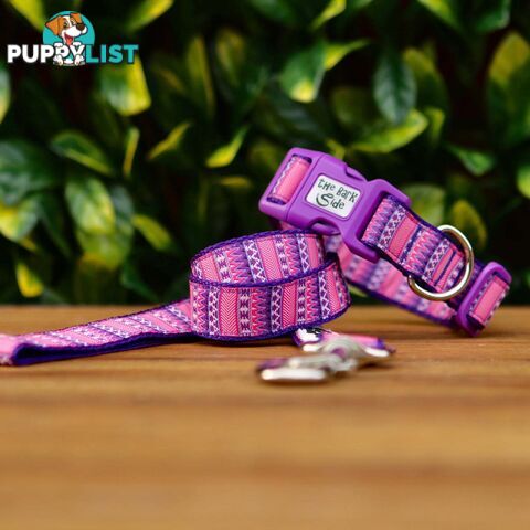 Aztec Dog Lead / Pink / Purple / Dog Leash - Hand Made by The Bark Side - TBSLDAZT251.5