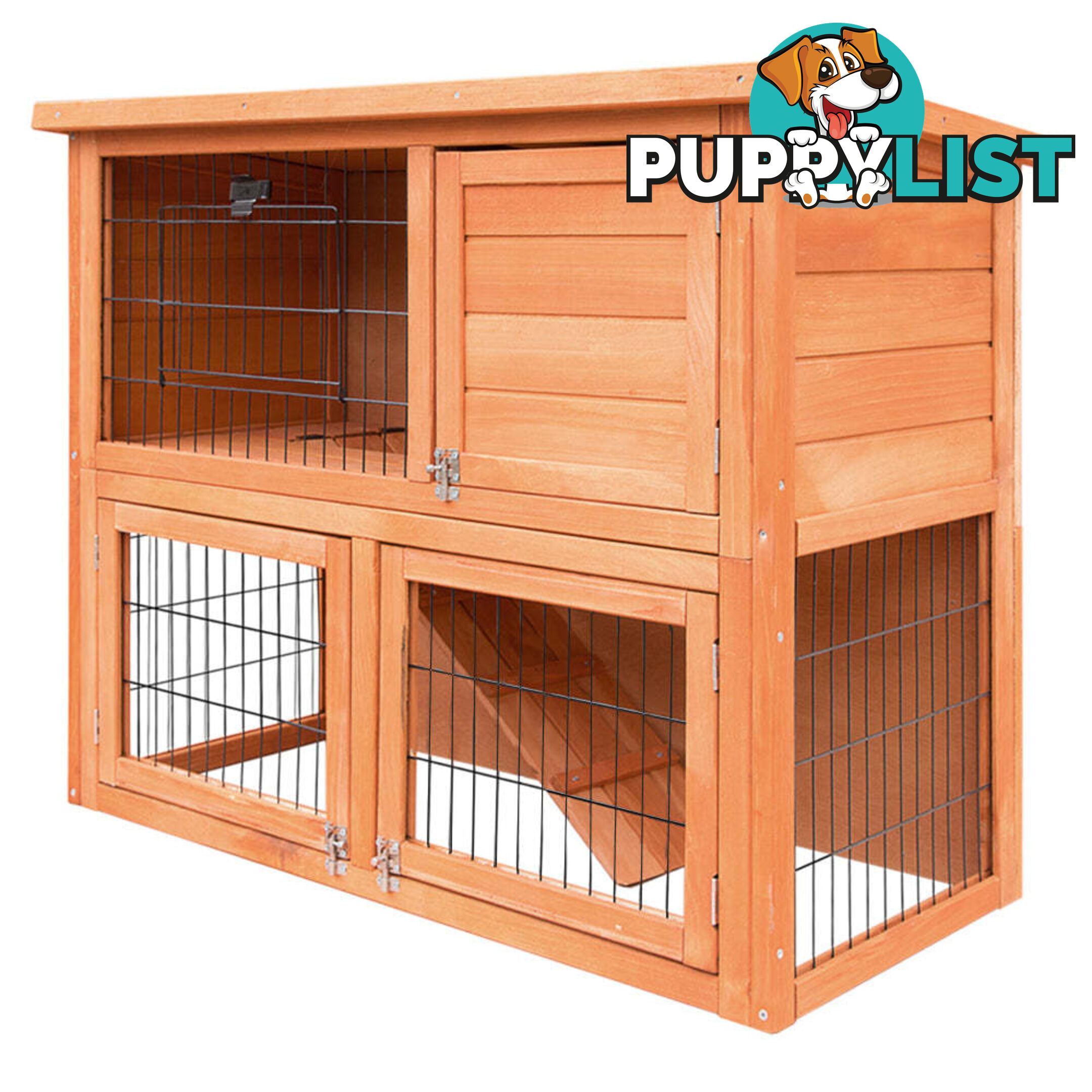 i.Pet Chicken Coop 88cm x 40cm x 76cm Rabbit Hutch Large House Run Wooden Cage Outdoor - PET-GT-WOOD-R8078