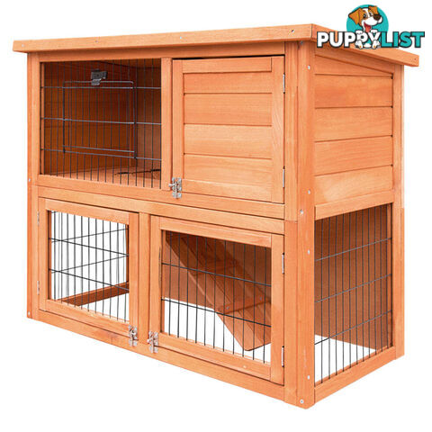 i.Pet Chicken Coop 88cm x 40cm x 76cm Rabbit Hutch Large House Run Wooden Cage Outdoor - PET-GT-WOOD-R8078