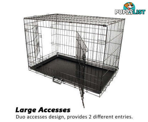 Paw Mate Wire Dog Cage Foldable Crate Kennel with Tray - V274-PET-WC48